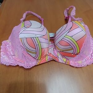 Pink push up bra